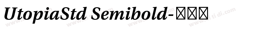 UtopiaStd Semibold字体转换